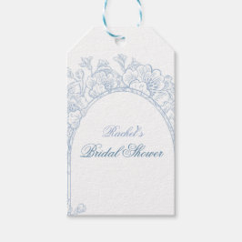 Något Blå Vildblomma Bröllopsdusch Inbjudan Presentetikett