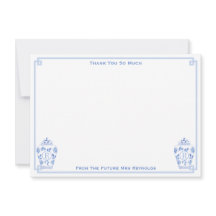 Något Blått Akvarell Gingkanna Bröllopsdusch