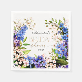 Något Blått: Baby’s Breath & Lin Bröllopsdusch Pappersservett