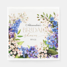 Något Blått: Baby's Breath & Lin Bröllopsdusch Pappersservett