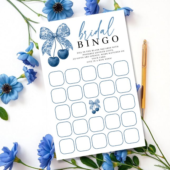 Något Blått Båge Bröllopsfest Bingo Spel (Skapare uppladdad)