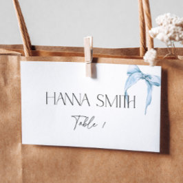 Något Blått Band Bröllopsfest Slår Knut Placeringskort