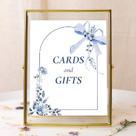 Något blått Blommigt Bow Arch Card & Gifts Poste Poster