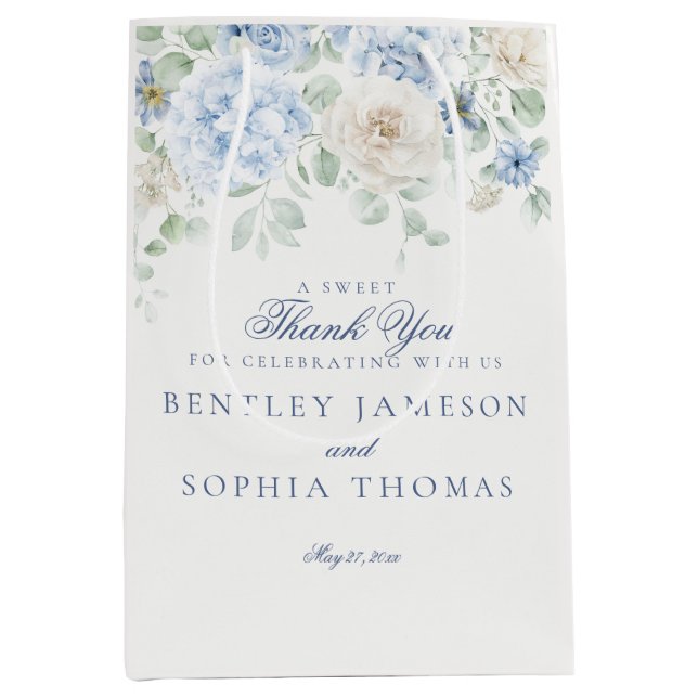 Något Blått Blommigt Hydrangea Bröllopspresent (Framsidan)