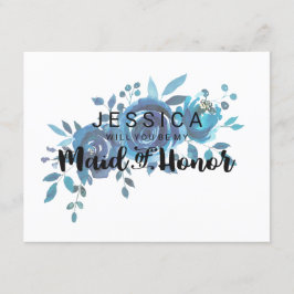 Något blått Blommigt kommer du att vara min Maid o Inbjudningar