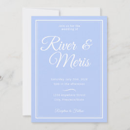 Något blått bröllop-inbjudan inbjudningar