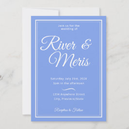 Något blått bröllop-inbjudan inbjudningar