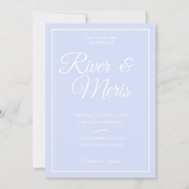 Något blått bröllop-inbjudan inbjudningar