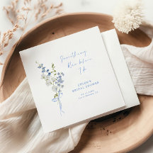 Något Blått Bröllopsdusch med Vilda Blommor Bouque