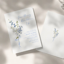 Något Blått Bröllopsdusch med Vilda Blommor Bukett