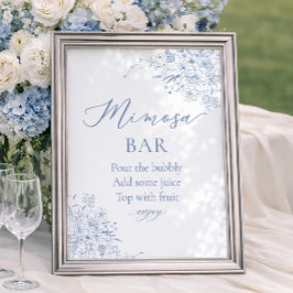 Något Blått Bröllopsdusch Mimosa Bar Poster