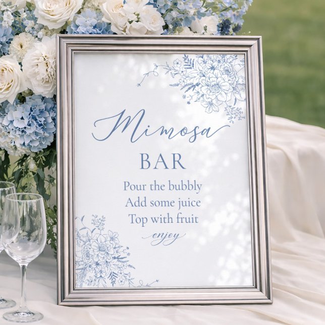 Något Blått Bröllopsdusch Mimosa Bar Poster (Skapare uppladdad)