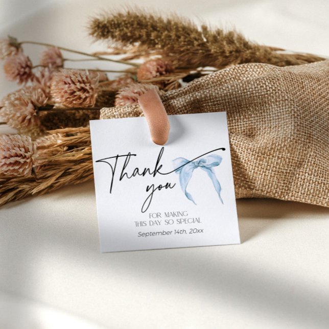 Något Blått Bröllopsdusch Pil Bak Åter tack Gåvor Etiketter (Skapare uppladdad)