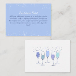 Något Blått Champagne Bröllopsfest Tilläggskort