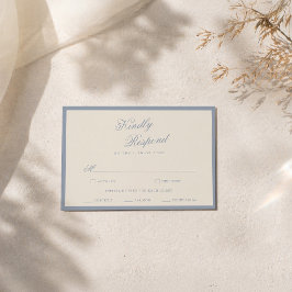 Något Blått Dammtblått Elegant Svarskort Tilläggskort