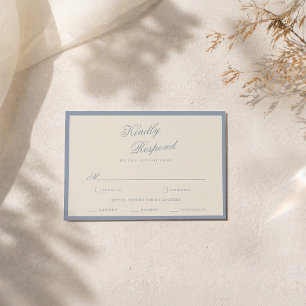 Något Blått Dammtblått Elegant Svarskort Tilläggskort
