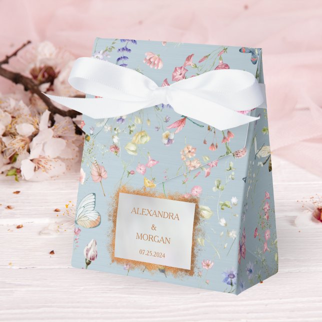 Något Blått Elegant Vildblomma Favoritlåda Presentaskar (Skapare uppladdad)