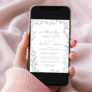Något blått före QR botanisk Möhippa Inbjudningar