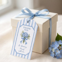 Något Blått Hortensia Bröllopsdusch Tack