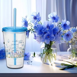 Något Blått innan 'Ja jag gör' Blomsterbröllopsdus Take Away Mugg