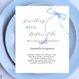 Något blått innan jag böjer vit Bridal Shower