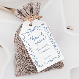 Något blått innan jag ger Möhippan en fördel Presentetikett