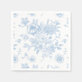 Något Blått Innan Jag Gör Blått Blommigt Toile Pappersservett