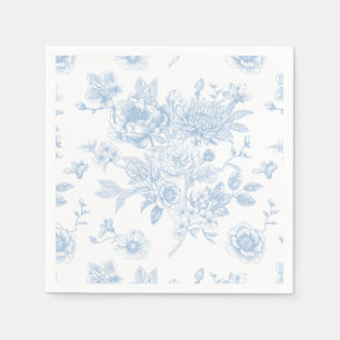Något Blått Innan Jag Gör Blått Blommigt Toile Pappersservett