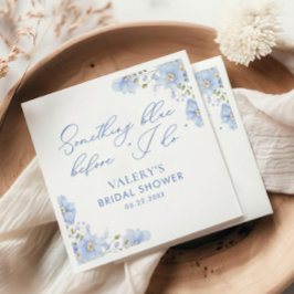 Något blått innan jag gör Blommigt Möhippa Pappersservett