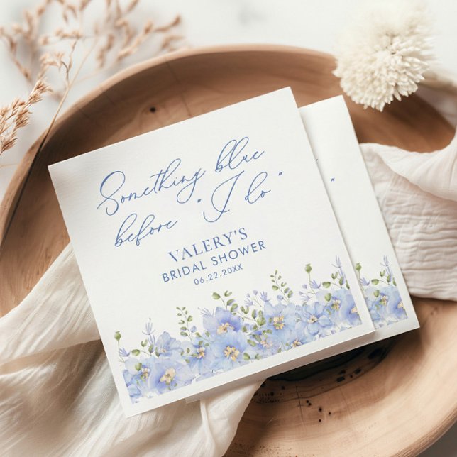 Något blått innan jag gör Blommigt Möhippa Pappersservett (Skapare uppladdad)