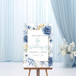 Något blått innan jag gör Blommigt Välkomstsigneri Poster