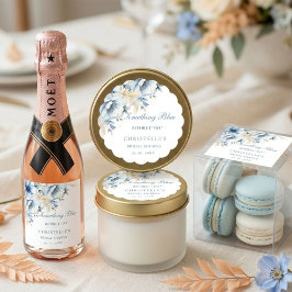 Något blått innan jag gör bröllopsdusch för blommo runt klistermärke