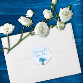 Något Blått Innan Jag Gör Bröllopsdusch Runt Klistermärke