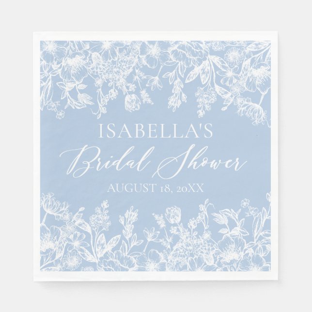 Något Blått Innan Jag Gör Bröllopsdusch Servetter (Framsidan)