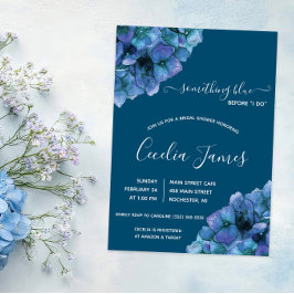 Något Blått Innan Jag Gör Hydrangea Bröllopsdusch Inbjudningar