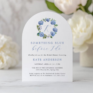 Något blått innan jag gör Hydrangea-Möhippa Inbjudningar