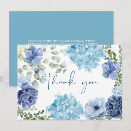 Något blått innan jag gör hydrangea möhippa tack kort