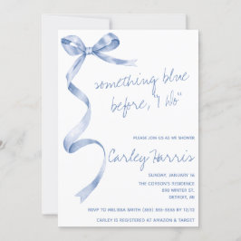 Något blått innan jag gör! Modern Möhippa Inbjudningar