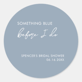 Något blått innan jag gör modern Möhippa Runt Klistermärke