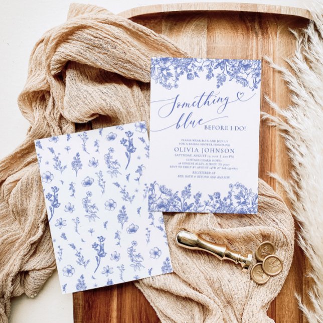 Något blått innan jag gör Möhippa Inbjudan (Skapare uppladdad)