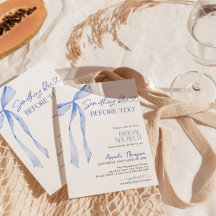 Något blått innan jag gör Möhippa Inbjudan