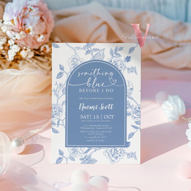 Något blått innan jag gör Möhippa Inbjudan (Skapare uppladdad)