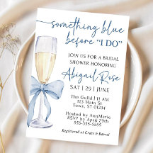 Något blått innan jag gör Möhippa Inbjudan