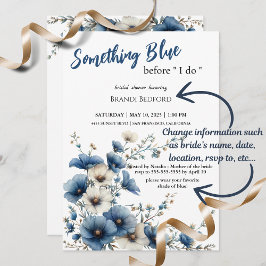 Något blått innan jag gör Möhippa Inbjudningar