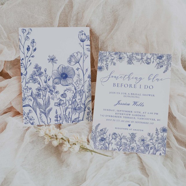 Något blått innan jag gör Möhippa Inbjudningar (Skapare uppladdad)