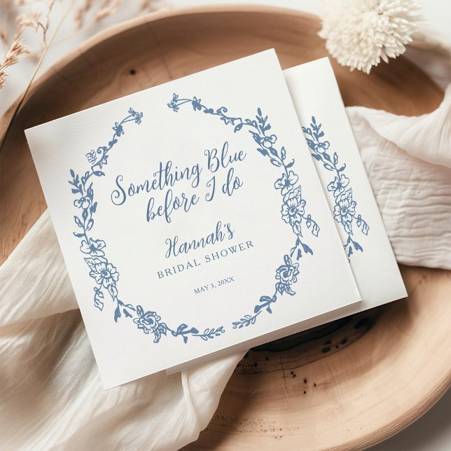 Något blått innan jag gör Möhippa Pappersservett (Skapare uppladdad)