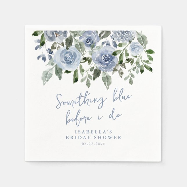 Något blått innan jag gör möhippa-servetter pappersservett (Framsidan)