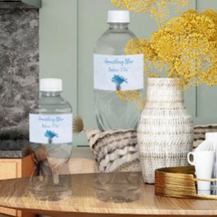 Något blått innan jag gör Möhippa Vattenflaskor Etikett