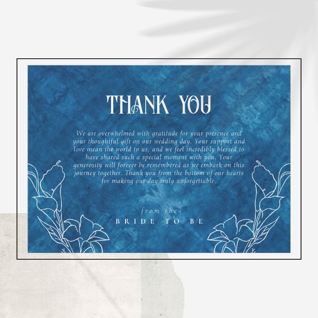 Något blått innan jag visar tackkortet inbjudningar (Skapare uppladdad)