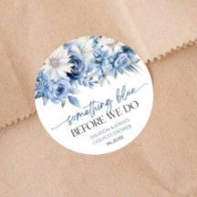 Något Blått Innan Vi Gör Blommig Par Bröllopsdusch